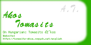 akos tomasits business card